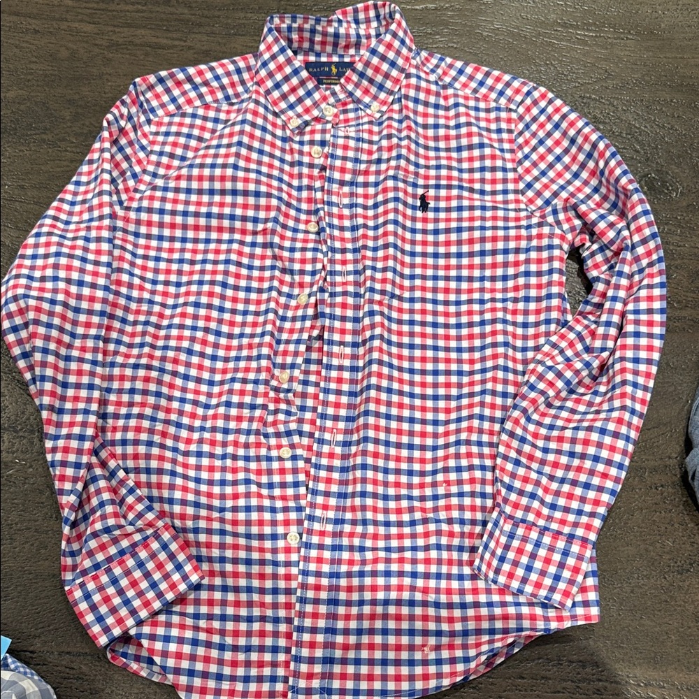 Polo by Ralph Lauren Kids Red and Blue Checkered Shirt